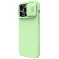 apple telefono dekliukai - Nillkin CamShield Silky Magnetic Silicone Apple iPhone 14 Pro šviesiai žalias - 4 nuotrauka