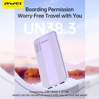 10000mah power bank - Awei P20K, 10000mAh, juoda (black) - 3 nuotrauka