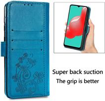 a16 5g deklas - Samsung "Flower Book Case" A165 A16 4G/A166 A16 5G Mėlynas (Blue) - 3 nuotrauka