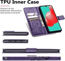 a16 5g deklas - Flower Book Samsung A165 A16 4G/A166 A16 5G violetinis - 5 nuotrauka