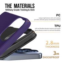 iphone 14 violetine - Perfectionists Triangle Mag Case Apple iPhone 14 Pro violetinis - 3 nuotrauka