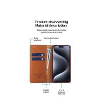 galaxy a56 5g - Dėklas HDD Magnetic Wallet Case Samsung Galaxy A56 5G Violetinis (Purple) - 2 nuotrauka