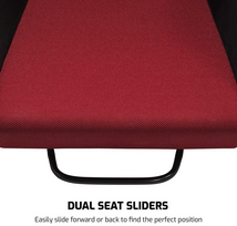 simuliatorius - Next Level Racing PRS2 Performance Reclining Sim Racing Seat, juoda/raudona (Black/Red) - 3 nuotrauka