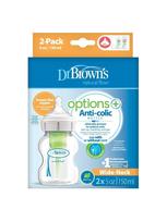 placiaj - Buteliukų rinkinys Dr. Browns Options Plus, 150 ml, 0 mėn., skaidri - 2 nuotrauka