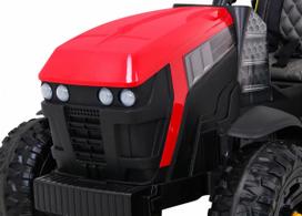 traktoriaus priekaba - Vaikiškas elektrinis traktorius Ramiz Titanium, raudona - 5 nuotrauka