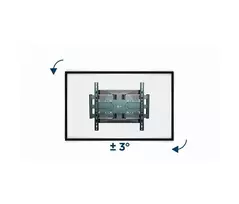 senukai televizoriai - GEMBIRD WM-80ST-01 Viso judesio televizoriaus sieninis laikiklis 40"-80", Juodas (Black) - 2 nuotrauka