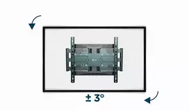 senukai televizoriai - GEMBIRD WM-80ST-01 Viso judesio televizoriaus sieninis laikiklis 40"-80", Juodas (Black) - 7 nuotrauka