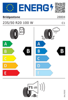 bridgestone alenza 235 50 r20 - BRIDGESTONE ALENZA 001 MA 235/50 R20 100 W - 2 nuotrauka