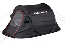 tentas palapine - Trivietė palapinė High Peak Vision 3, juoda - 4 nuotrauka
