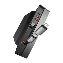 tesla stoteles - Baseus T-Space HUB for Tesla Juodas (Black) - 6 nuotrauka