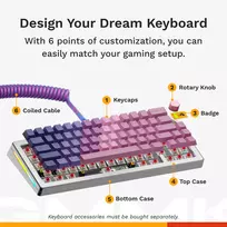 barebones keyboard - Glorious GMMK 3 Pro 65% Custom Žaidimų Klaviatūra - Barebone, ANSI Išdėstymas, Sidabrinė (Silver) - 3 nuotrauka