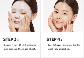 lakstines veido kaukes - MISSHA Mascure Hydra Solution Sheet Mask 27ml - 4 nuotrauka