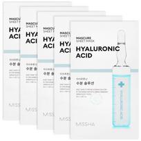 lakstines veido kaukes - MISSHA Mascure Hydra Solution Sheet Mask 27ml - 5 nuotrauka
