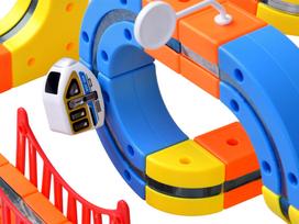 magnetine trasa - Jokomisiada Magnetic Modular Car Track ZA6147 - 3 nuotrauka
