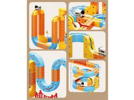 magnetine trasa - Jokomisiada Magnetic Modular Car Track ZA6147 - 5 nuotrauka