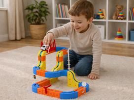 magnetine trasa - Jokomisiada Magnetic Modular Car Track ZA6147 - 7 nuotrauka