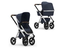 vezimelis - Universalus vežimėlis Dubatti 2in1 Silver/ Navy Melange/ Navy Melange ekspo - 7 nuotrauka