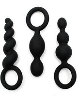 satisfyer - Analinių kaiščių rinkinys Booty Call (juodi) - 3 nuotrauka