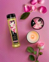 erotinis masazas - Shunga Seduction Midnight Flower masažinis aliejus, 240 ml - 5 nuotrauka