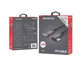 usb c 3 2 gen 2 kabelis - Genesis NVC-2220 USB-C to USB-A 3.1 Gen 1 Kabelis 3m Juodas (Black) - 2 nuotrauka