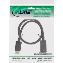 displayport 3m - Kabelis InLine DisplayPort - HDMI 0.3m juoda (17187I) - 2 nuotrauka