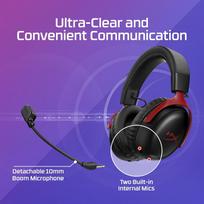 belaides ausines - HyperX Cloud III S Wireless Juodas-Raudonas (Black-Red) - 5 nuotrauka