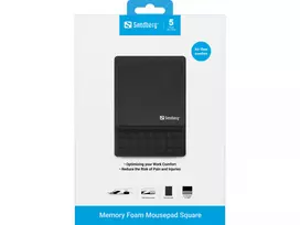 foam - Sandberg 520-38 Memory Foam Mousepad Square Juodas (Black) - 3 nuotrauka