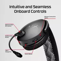 hyperx ausines - HP HyperX Cloud Jet, Juodos (Black) - 5 nuotrauka