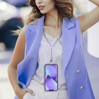deklas su dirzeliu - CRYSTAL DIAMOND Telefono dirželis su pakabuku - Violetinė (Purple) - 3 nuotrauka