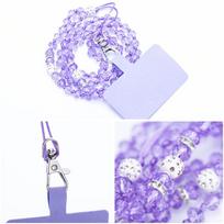 deklas su dirzeliu - CRYSTAL DIAMOND Telefono dirželis su pakabuku - Violetinė (Purple) - 4 nuotrauka