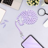 deklas su dirzeliu - CRYSTAL DIAMOND Telefono dirželis su pakabuku - Violetinė (Purple) - 5 nuotrauka