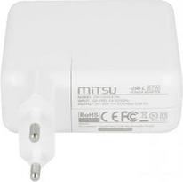 usb c, 87w - Mitsu 87W USB-C Maitinimo Šaltinis Nešiojamam Kompiuteriui Baltas (White) - 4 nuotrauka