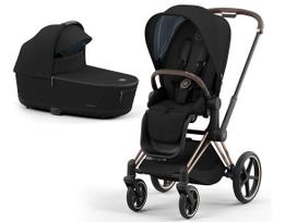 vezimeliai - Cybex Priam V4 Deep Black 4in1 Rose Gold - 8 nuotrauka