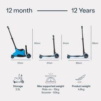 sedyne - SMARTRIKE Xtend paspirtukas, mėlynas (Blue) - 3 nuotrauka