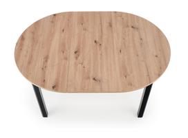 prailginamas valgomojo stalas -  Ringo, juodas/ąžuolo, 1020 - 1420 mm x 1020 mm x 760 mm - 3 nuotrauka