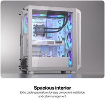 mini pc kompiuteris - ENDORFY ARX 500 ARGB Baltas (White) - 10 nuotrauka
