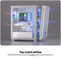 mini pc kompiuteris - ENDORFY ARX 500 ARGB Baltas (White) - 16 nuotrauka