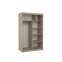 stumdomos durys senukai - Spinta ADRK Revena 120, ruda, 58 cm x 120 cm x 200 cm, su veidrodžiu - 2 nuotrauka