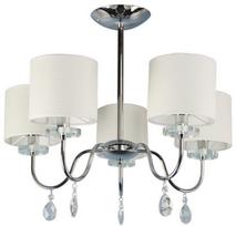 Candellux Estera 35-11671, E14, 5 x 40 W, balta sp./smėlio sp.