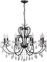 Candellux Aurora 38-73747, E14, 8 x 8 W, skaidri sp./juoda sp.