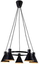 Candellux More 35-71163, E27, 5 x 40 W, aukso/juoda