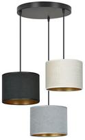 Emibig Hilde Premium 3 1055/3PREM, E27, 3 x 15 W, balta sp./juoda sp./pilka sp.