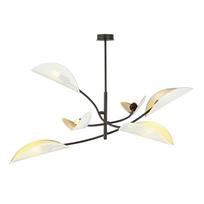 Emibig Lotus 1107/6, E14, 6 x 10 W, aukso/balta