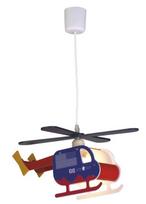 CristalRecord Bravo Helicopter, E27, 1 x 60 W, mėlyna sp./raudona sp.