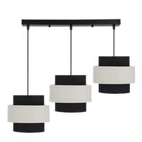 Candellux Lighting Benta, E27, 3 x 40 W, balta sp./juoda sp.