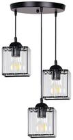 Candellux Lighting Glassia, E27, 3 x 40 W, skaidri sp./juoda sp.