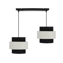 Candellux Lighting Benta, E27, 2 x 40 W, balta sp./juoda sp.