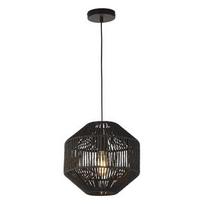 Searchlight Wicker, E27, 1 x 60 W, juodas
