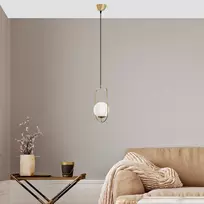 Opviq Chandelier Skew 13445, E14, 1 x 40 W, baltas