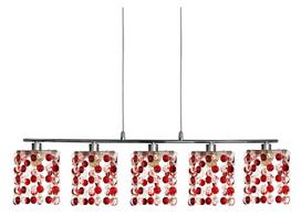 Candellux Lighting Classic 35-59300, G9, 5 x 40 W, balta sp./raudona sp.